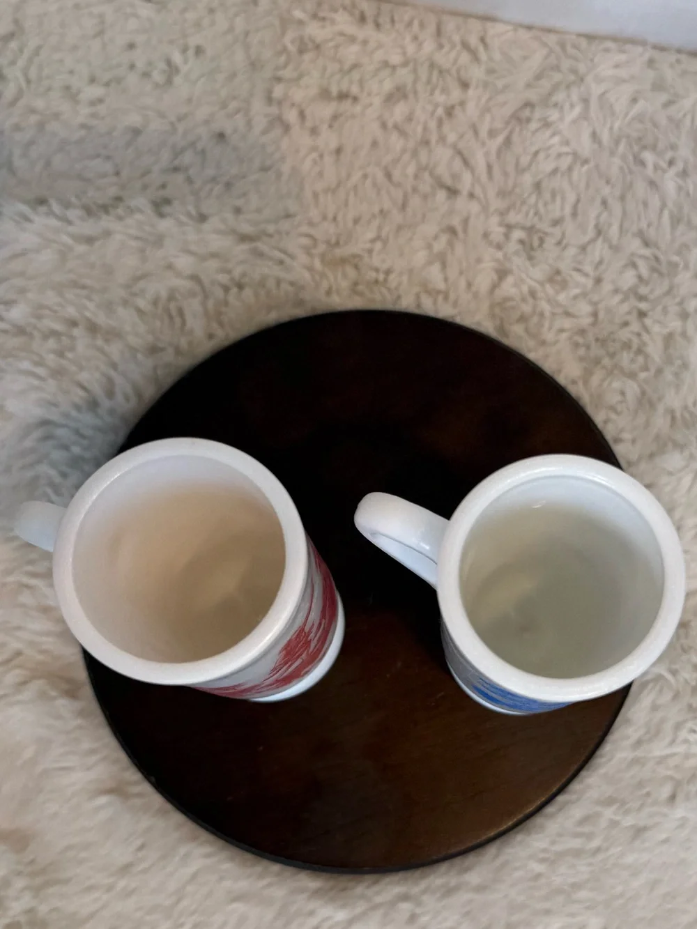2~Vintage Avon milk glass demitasse cups